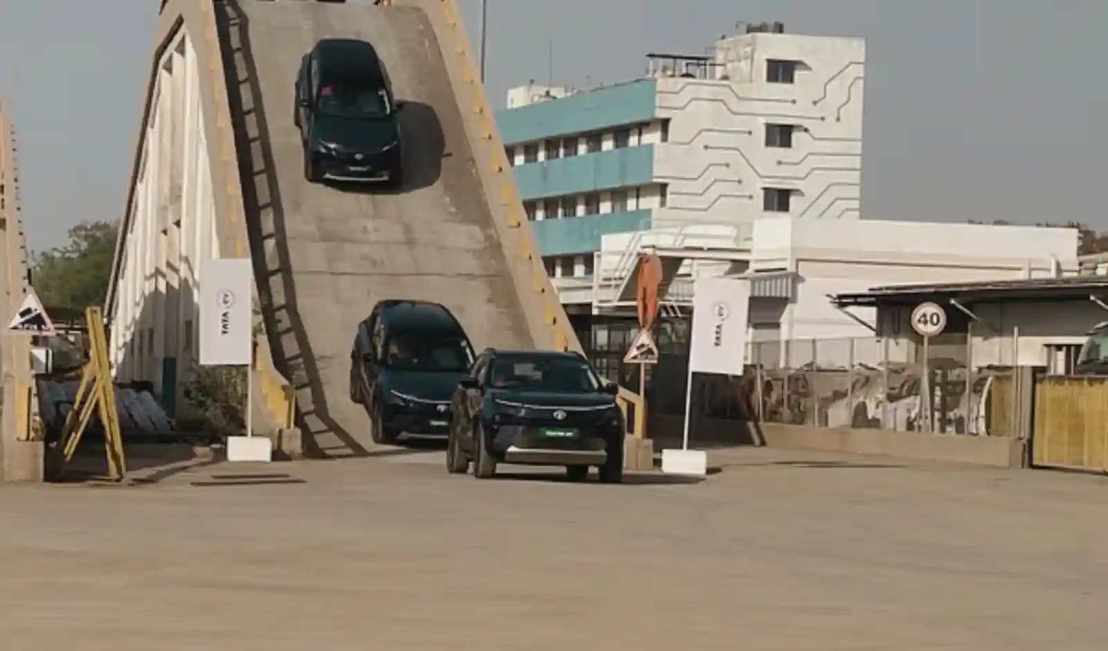 Harrier EV Showcased at Pune Test Track, Tata Highlights Automation in Manufacturing