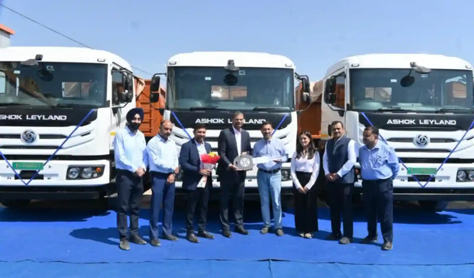Ashok Leyland Delivers AVTR 55T Electric Trucks to ASAT Logistics