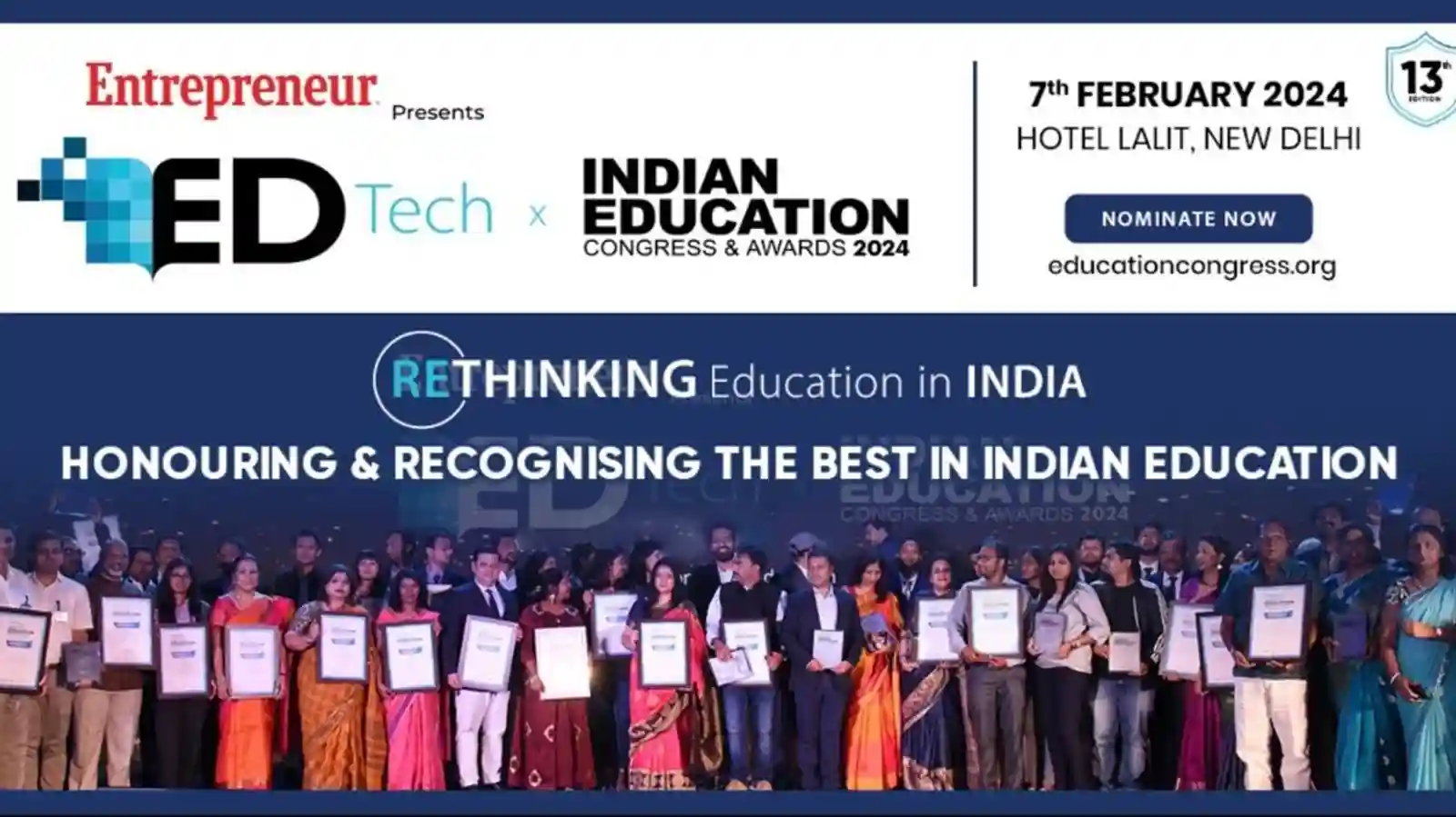 Entrepreneur India To Organise Edtech x Indian Education Congress & Awards 2024 Tomorrow