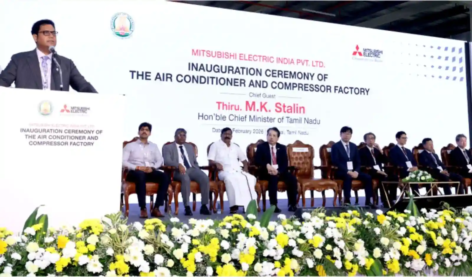 CM M K Stalin Inaugurates INR 2,100 Cr Mitsubishi Electric Facility in Chennai