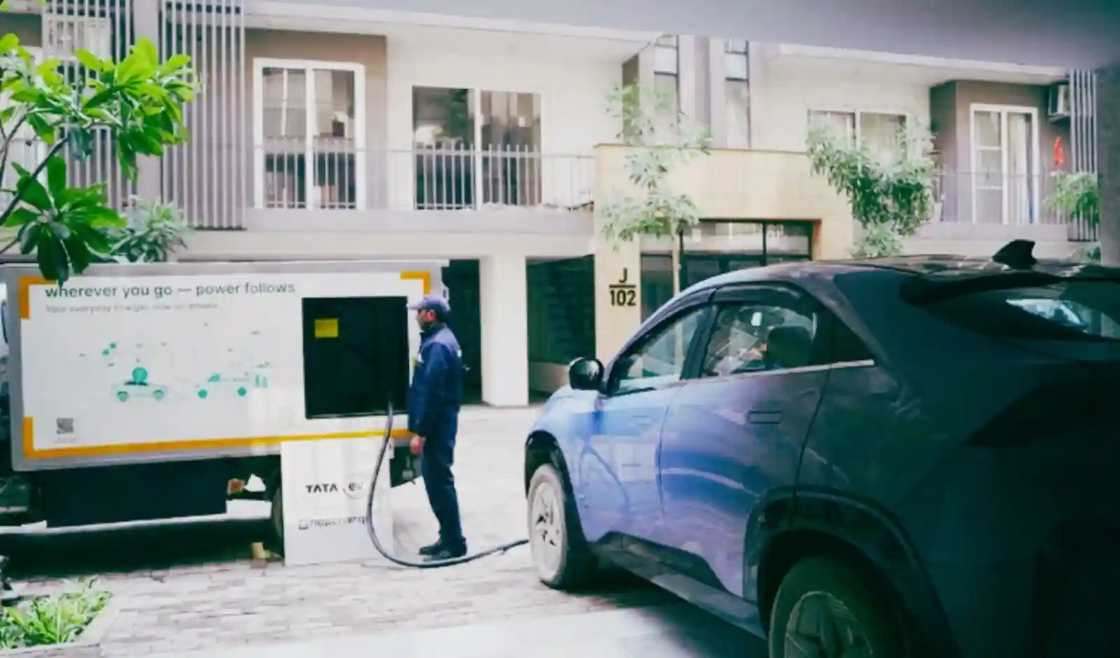 Tata.ev Partners Hopcharge for Doorstep EV Charging
