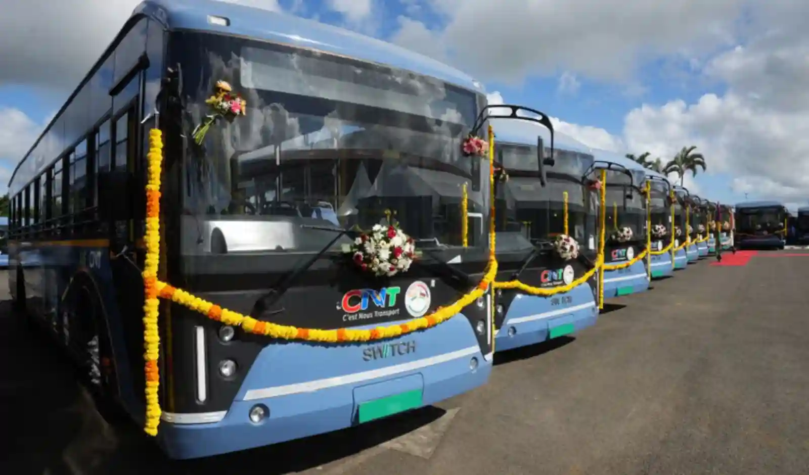 Switch Mobility Delivers 100 Electric Buses to Mauritius