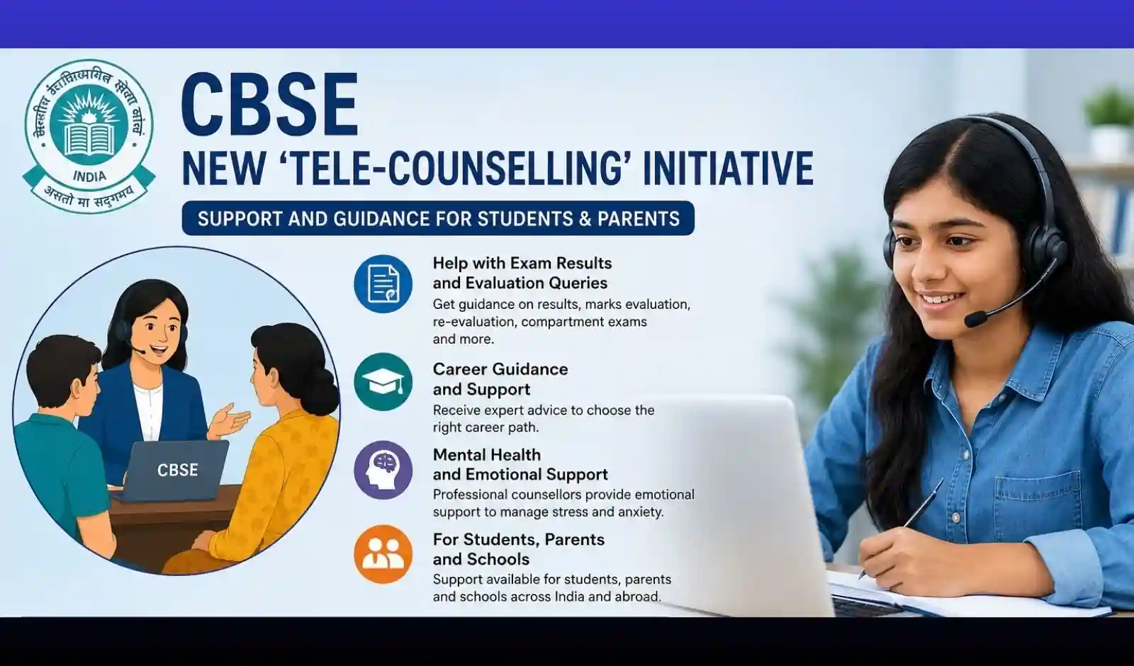 CBSE’s New Tele-Counselling Initiative for Students and Parents