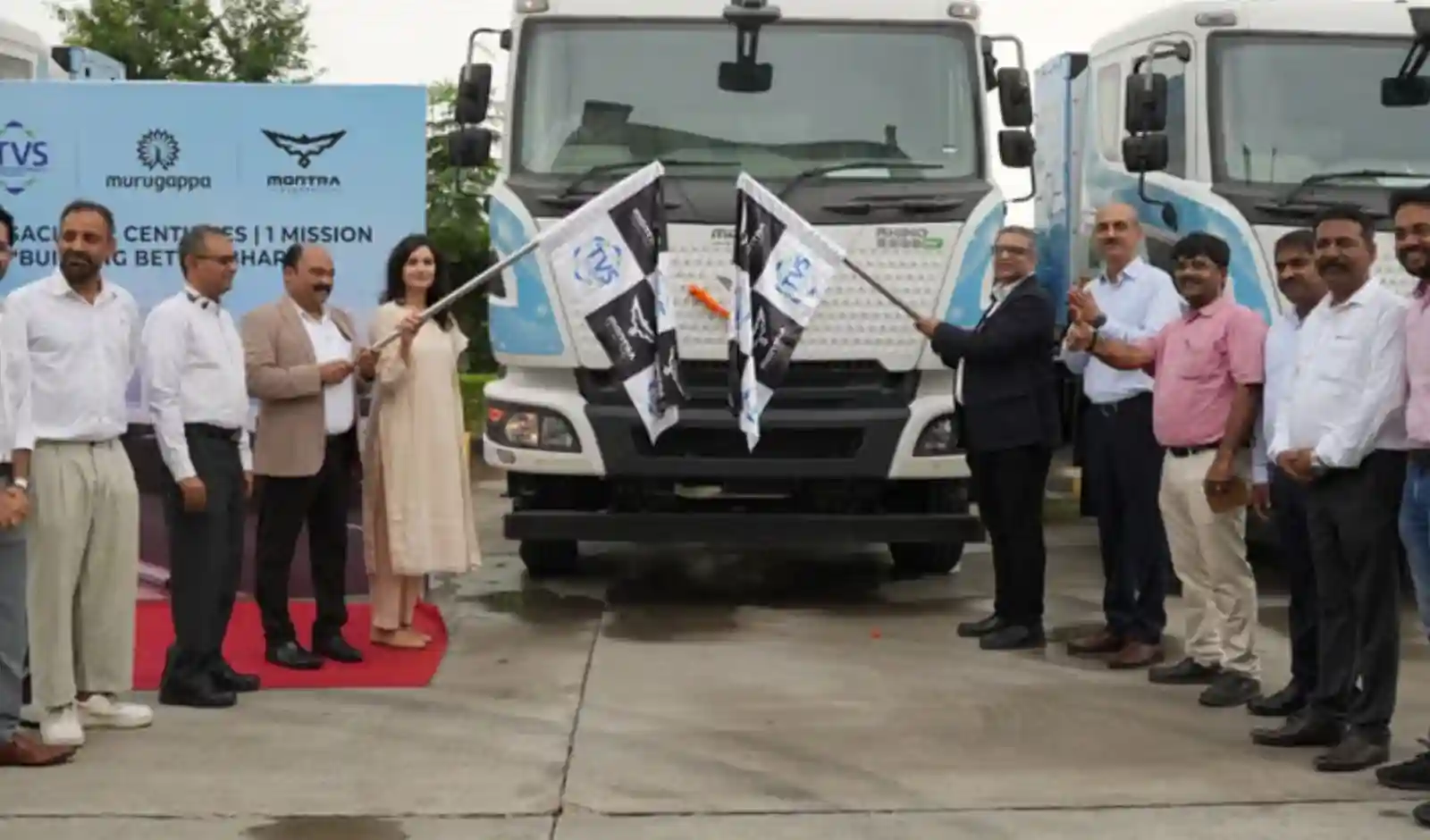 TVS VMS Begins Electric Trucking Operations with 57 Electric Trucks