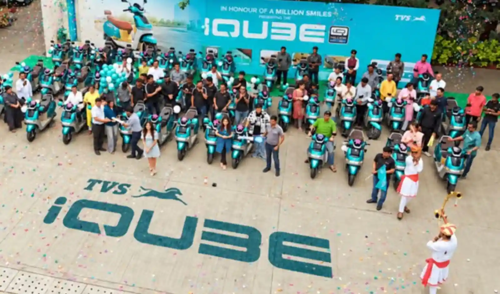 TVS iQube MillionR Special Edition Deliveries Cross 100 Units